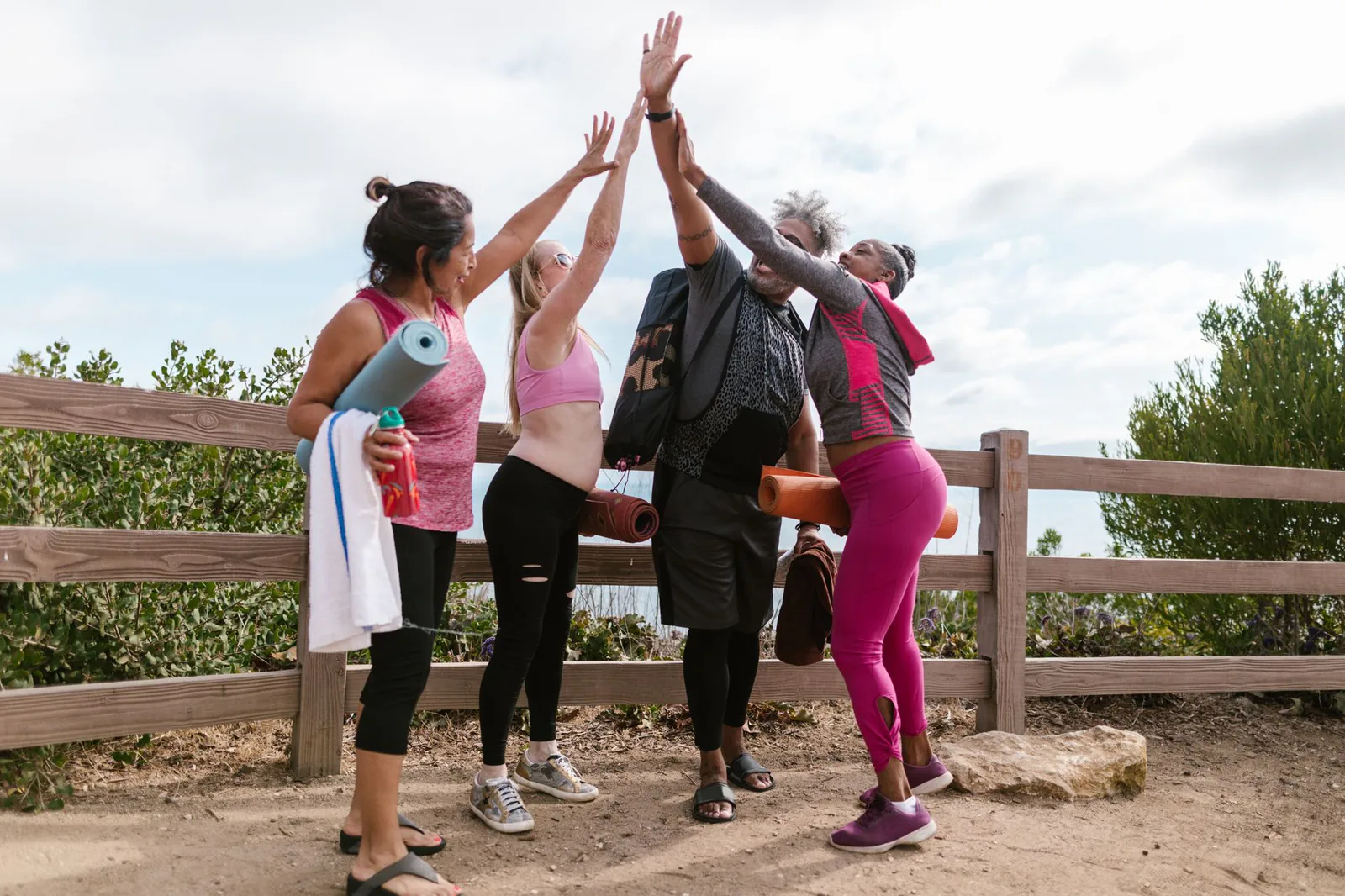 Feel Good Story community celebrating outdoors