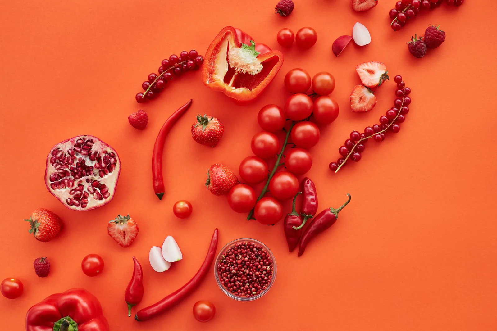 Colorful energy-boosting whole foods
