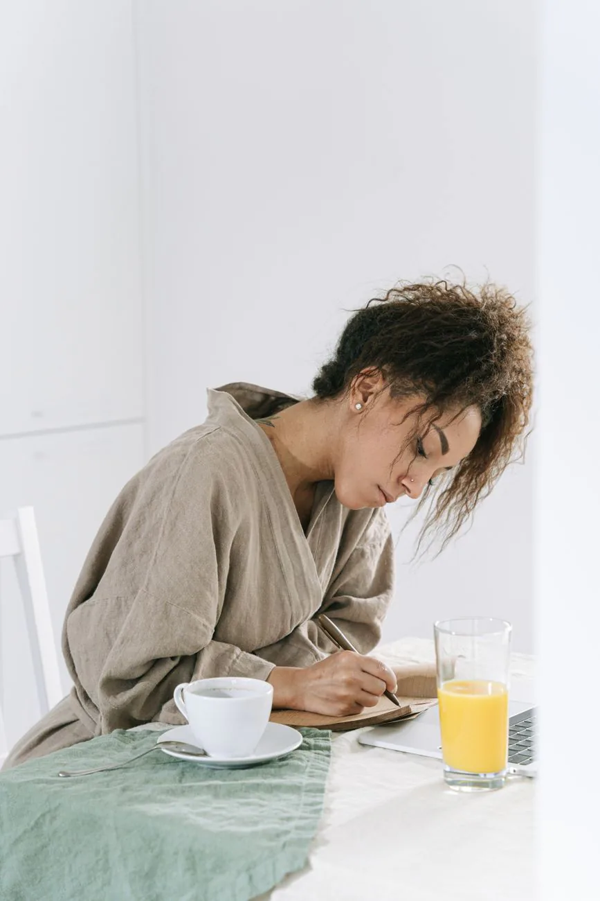 Woman journaling